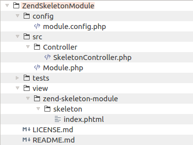 Figure 14.1. Skeleton module directory structure