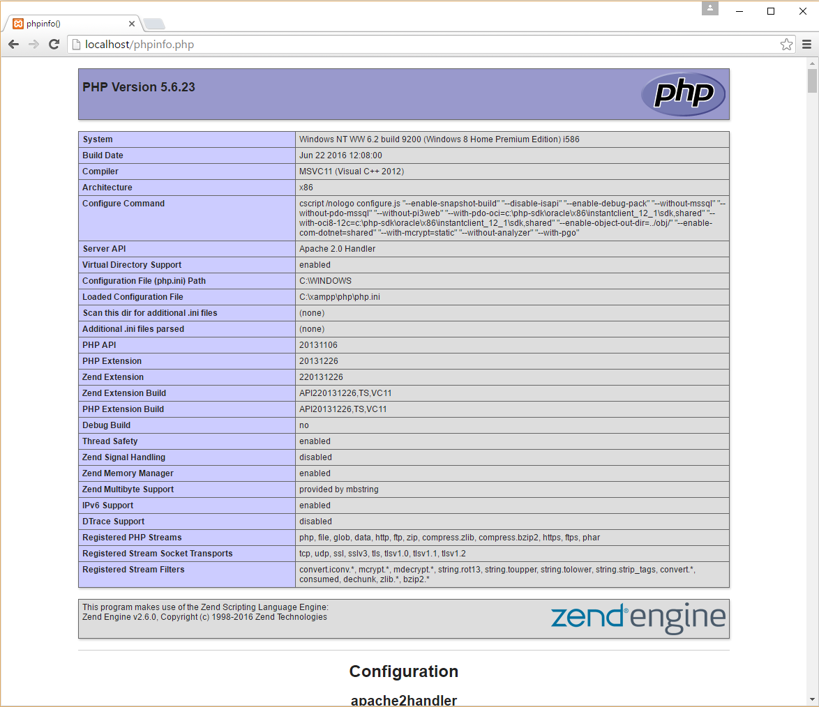 Установка Apache, PHP и MySQL в Windows – Using Zend Framework 3